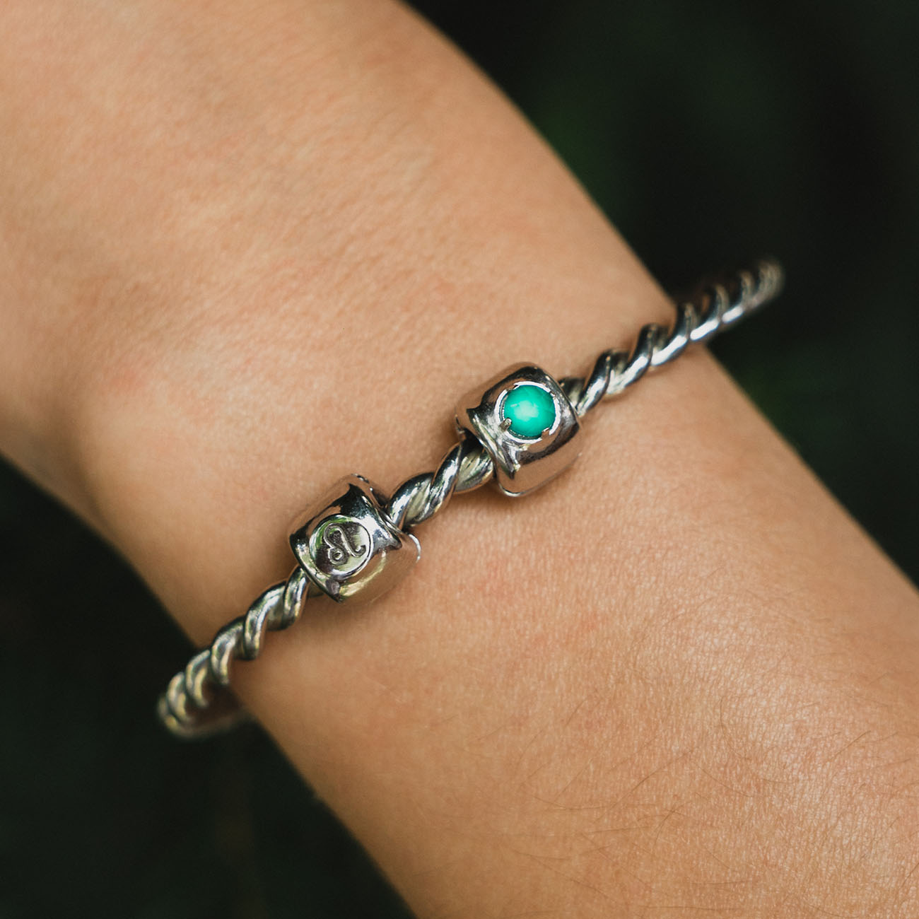 Charms avec agate verte Argent – Renouveau, santé et équilibre - argent 925