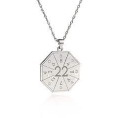 Collier avec pendentif Architecte de l'Esprit (22) en argenté – Sceau de la Grande Œuvre