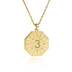 Collier avec pendentif d'Artiste (3) en doré – Sceau d'Expression