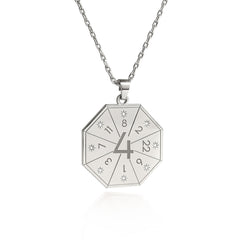 Collier avec pendentif de Constructeur (4) couleur argent – Sceau de la Fondation