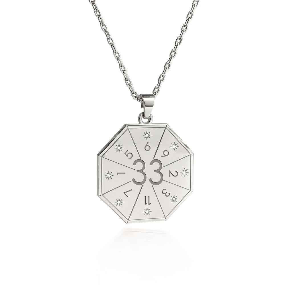 Collier avec pendentif Maître de l'Amour (33) en argent – Sceau du Service du Cœur