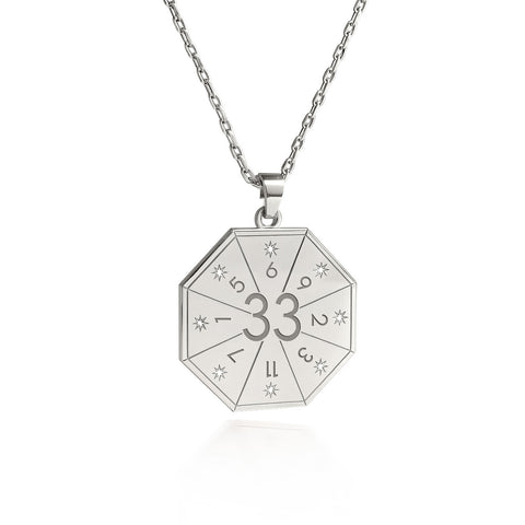 Collier avec pendentif Maître de l'Amour (33) en argent – Sceau du Service du Cœur