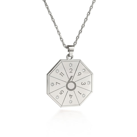 Collier avec pendentif de Guérisseur (6) couleur argent – Sceau du Cœur