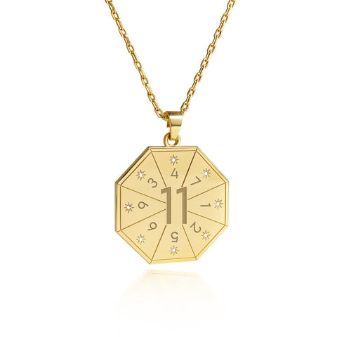 Collier avec pendentif Visionnaire (11) en doré – Sceau de la Vision