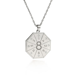 Collier avec pendentif Seigneur de l'Énergie (8) en argent – Sceau de Puissance