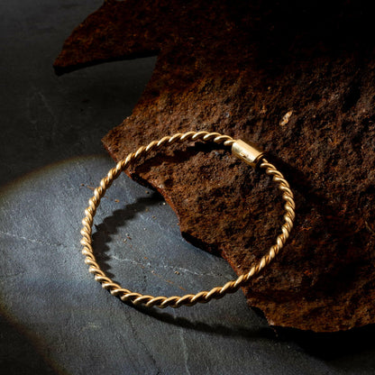 Gold Tensor Bracelet - Royal Cubit Energy Protection Jewelry.