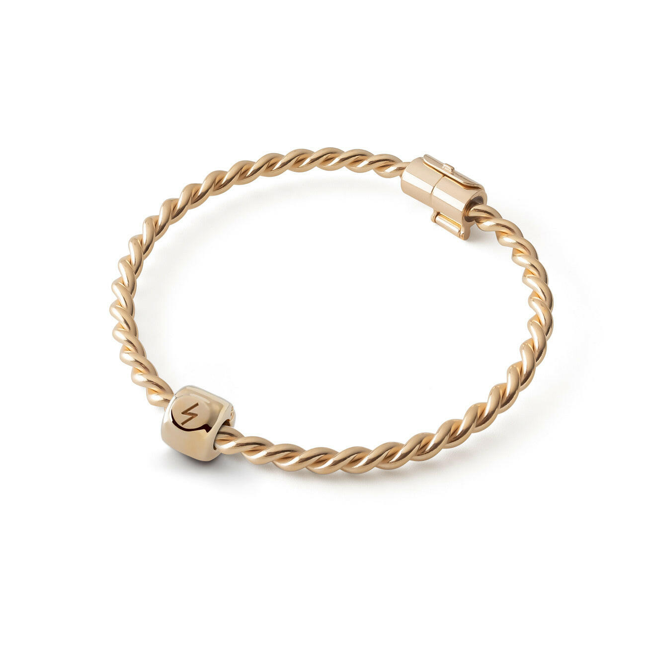 Charms z runą Sowelo (ᛋ) Pozłacany – amulet światła i sukcesu - Złoto pr. 585