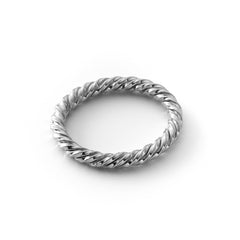 Bague tenseur en argent platiné - Argent 925