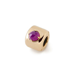 Charm avec agate violette doré – Renforce l’intuition et la créativité – argent 925