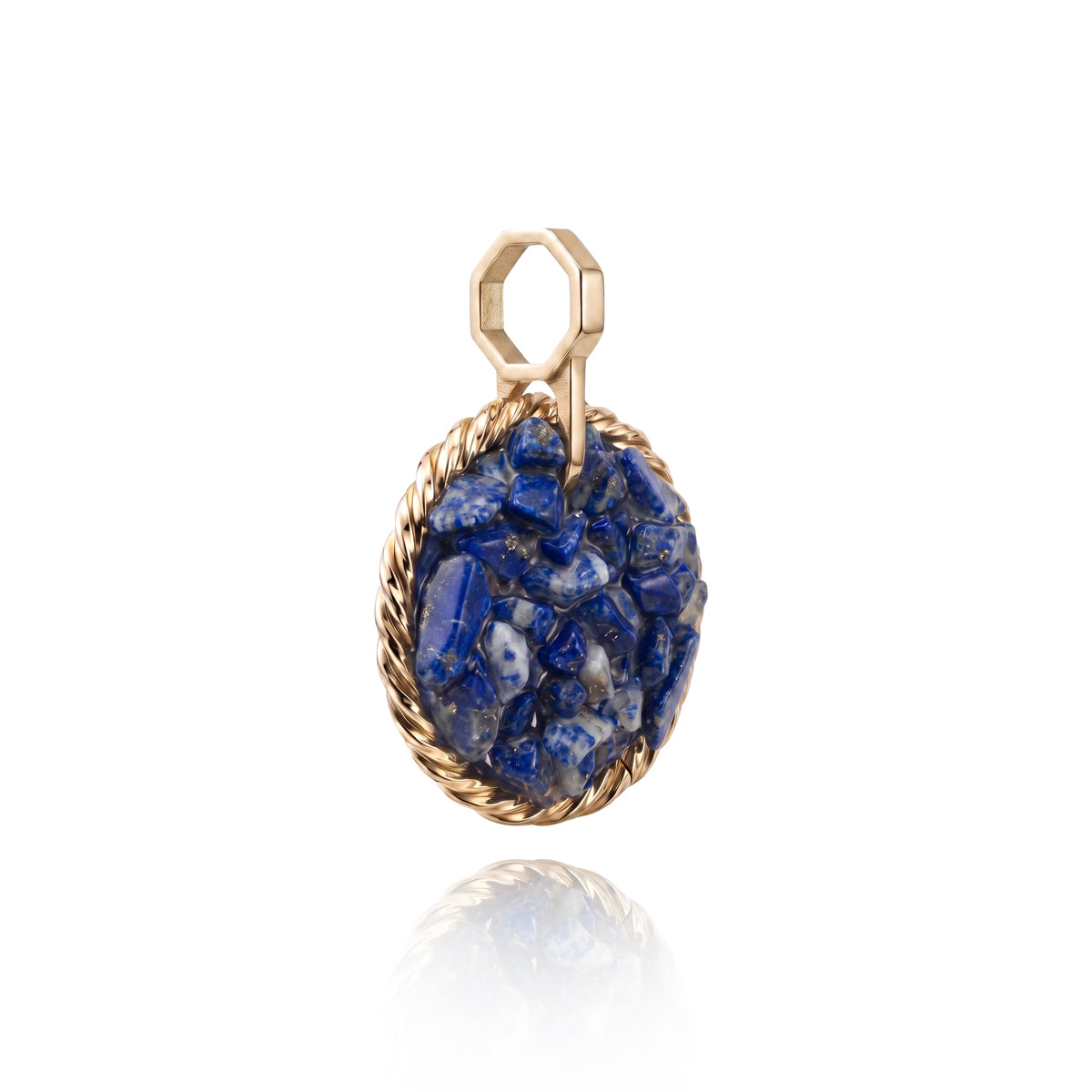 Amulet tensorowy z Lapis Lazuli - Srebro 925 pozłacane
