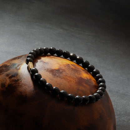 Bracelet avec pierres - Tourmaline Mate 6mm