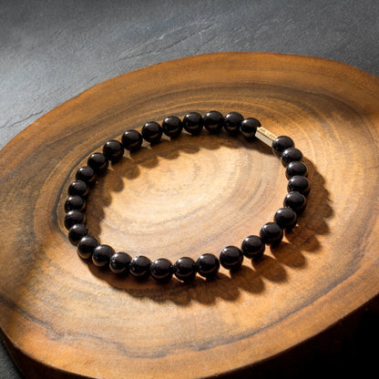 Bracelet avec pierres - Tourmaline Mate 4mm