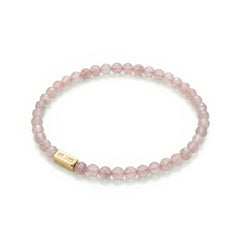 Bransoletka z Kwarcem Różowym i miejscem na charms – Srebro 925
