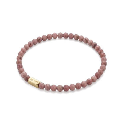 Bransoletka z Rodonitem i miejscem na charms – Srebro 925