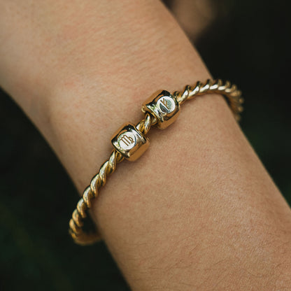 Charms avec signe du zodiaque Vierge (♍︎) Doré - argent 925