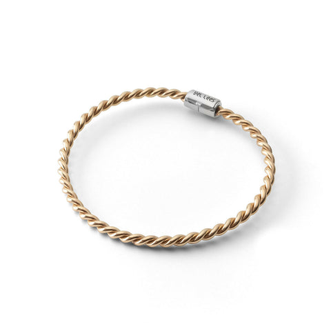Bracelet tenseur en cuivre en or avec fermoir en argent - <tc>coudée</tc> Manquant (177 MHz)