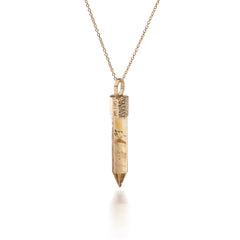 Collier en citrine – Argent 925 plaqué or