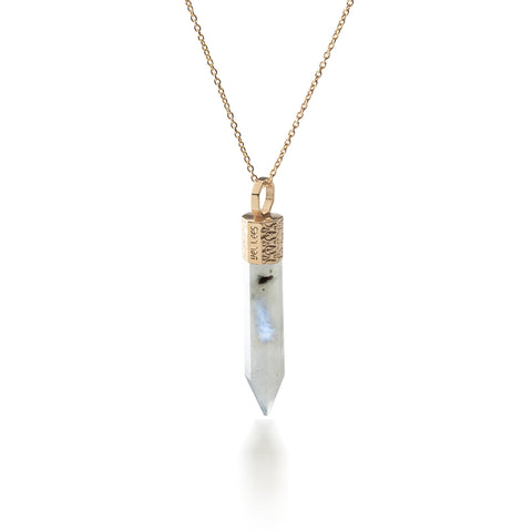 Collier avec Pierre de Lune – Argent 925 plaqué or