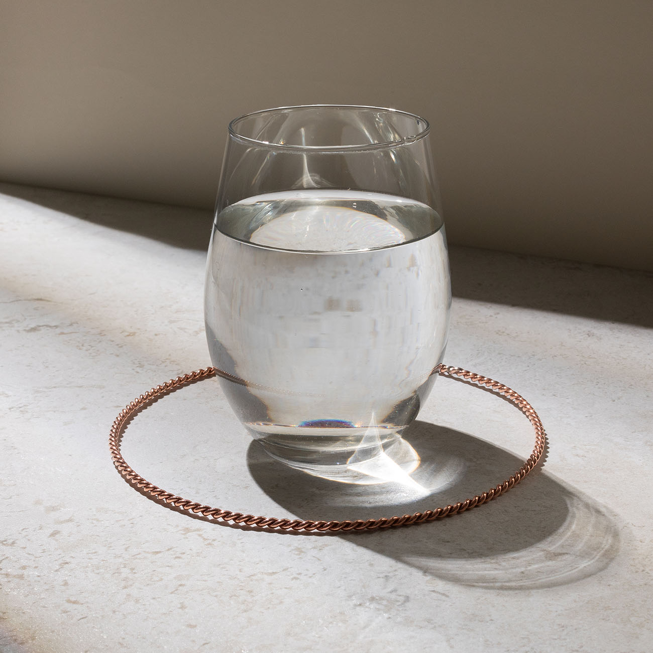 Bague utilitaire tensorielle en cuivre - <tc>coudée</tc> Résonance terrestre (333 MHz)