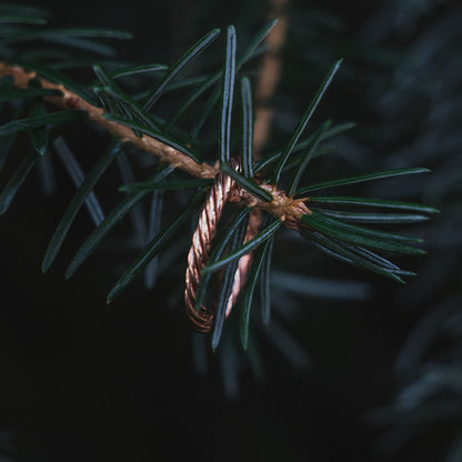 Bague tensorielle en cuivre couleur or rose - Amulette de protection