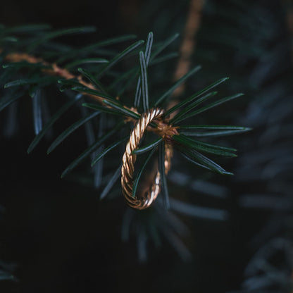 Bague tenseur en argent plaqué or - Amulette protectrice