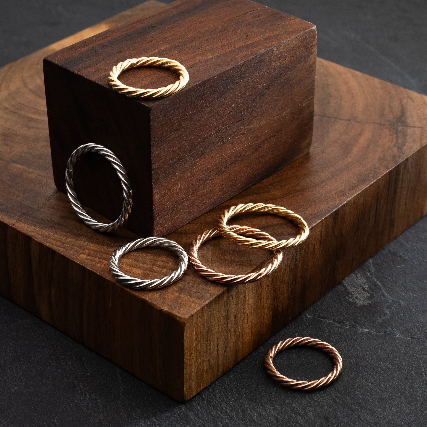 Bague tenseur en argent plaqué or - Amulette protectrice