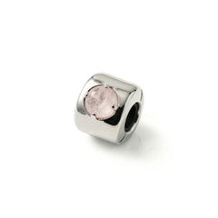 Charm avec quartz rose Argent - Amour, empathie et harmonie - Laiton