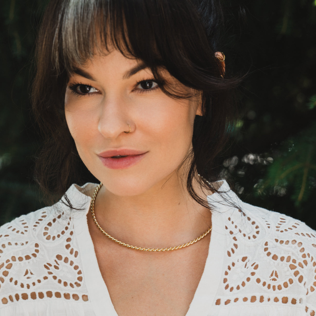 Collier tensor en cuivre couleur or - <tc>coudée</tc> Perdu (177 MHz)