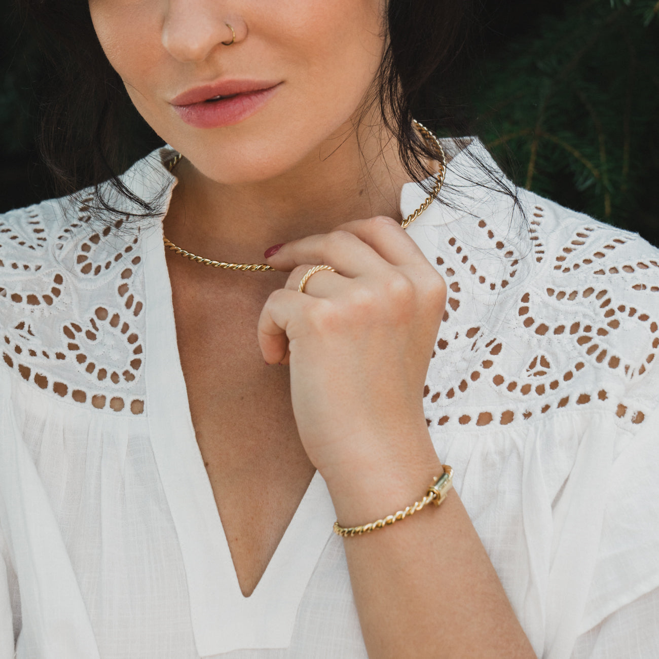 Bracelet tensoriel en cuivre couleur or - <tc>coudée</tc> Royal (144 MHz)