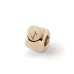 Charm avec la rune Eihwaz (ᛇ) Plaqué or - amulette d'équilibre et de passage - Laiton