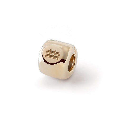 Charmes avec le signe du zodiaque Verseau (♒︎) Plaqué or - Laiton