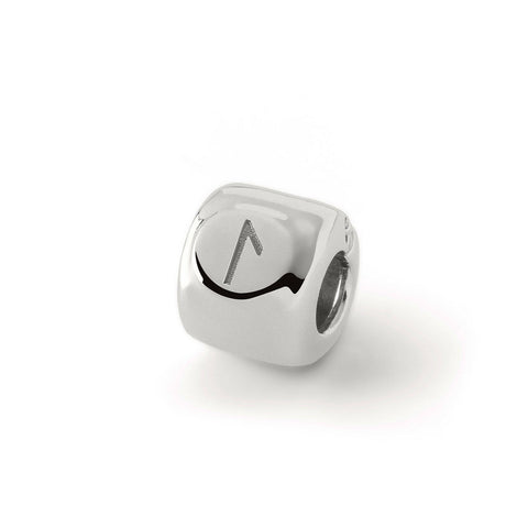 Charm avec la rune Laguz (ᛚ) Argent - amulette de fluidité et d'intuition - Laiton