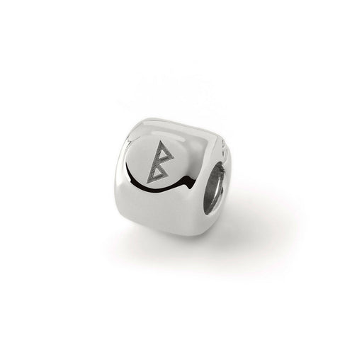 Charm avec rune Berkana (ᛒ) Argent - amulette de croissance et de renaissance - Laiton